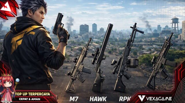 Free Fire Hadirkan 4 Senjata Baru: M7, Hawk, RPK, dan Skorp Siap Ubah Meta OB55